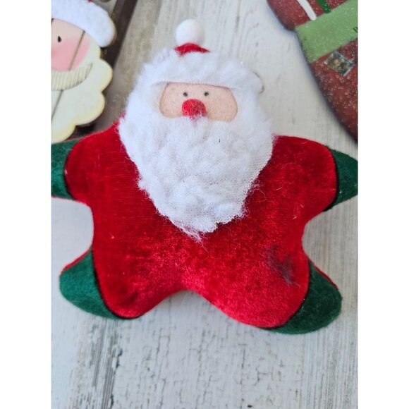 Santa metal sled ornament star large mitten decor cardinal xmas tree‎ - Picture 2 of 7